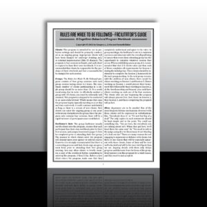 Rules Are Made to be Followed Facilitator Guide