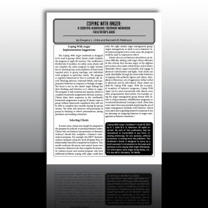 Coping With Anger Facilitator Guide